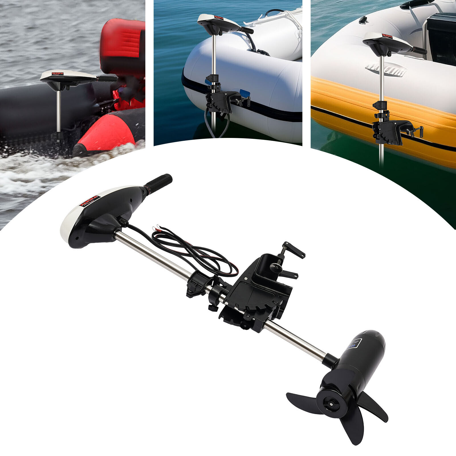Fishing Kayak Trolling Motor - Silnik zaburtowy elektryczny 12V 65LBS, napęd